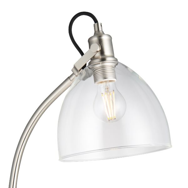 Pagazzi Jacob Satin Nickel Task Floor Lamp
