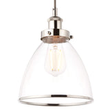 Pagazzi Brunswick 3 Light Nickel & Glass Ceiling Pendant Bar