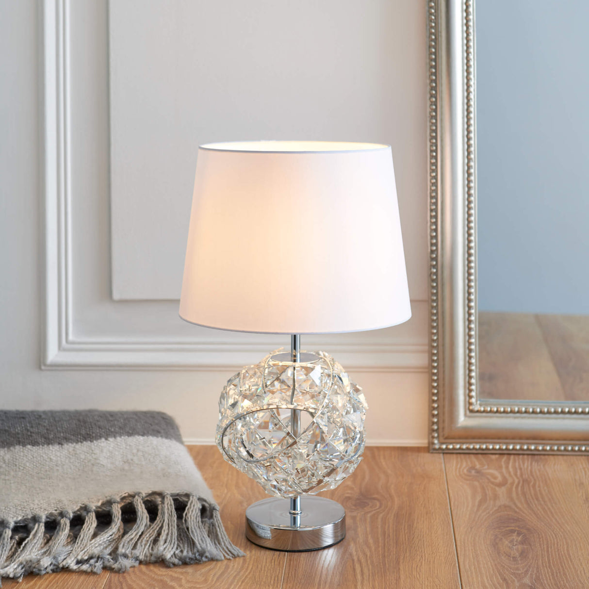 Pagazzi Monaco Chrome & Glass Table Lamp