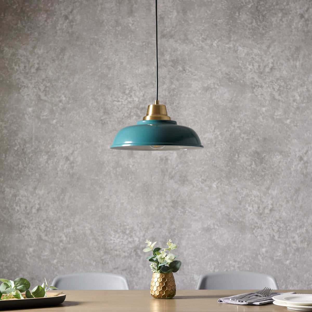 Pagazzi Bakewell Teal Ceiling Pendant