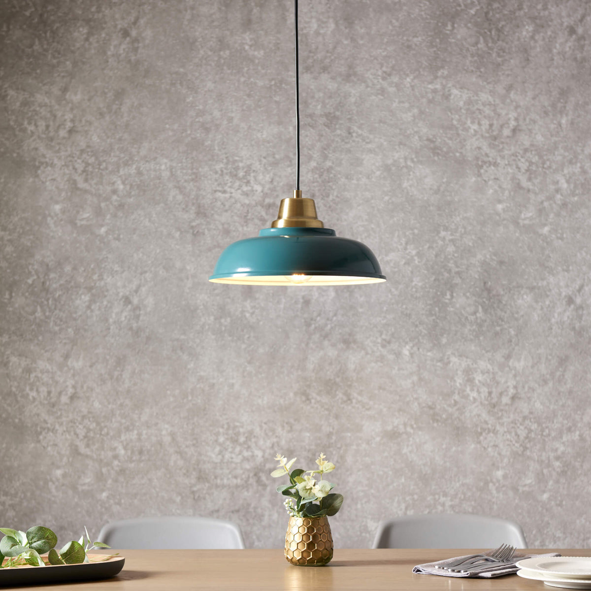 Pagazzi Bakewell Teal Ceiling Pendant