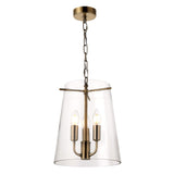 Pagazzi Park Taper Clear Antique Brass Pendant