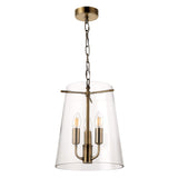 Pagazzi Park Taper Clear Antique Brass Pendant