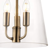 Pagazzi Park Taper Clear Antique Brass Pendant