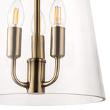 Pagazzi Park Taper Clear Antique Brass Pendant