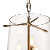 Pagazzi Park Taper Clear Antique Brass Pendant