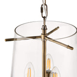 Pagazzi Park Taper Clear Antique Brass Pendant