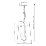 Pagazzi Park Taper Clear Antique Brass Pendant