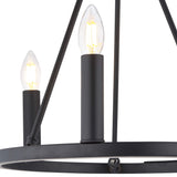 Pagazzi Parley 3-Light Black Semi-Flush Ceiling Light