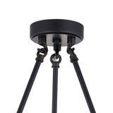 Pagazzi Parley 3-Light Black Semi-Flush Ceiling Light
