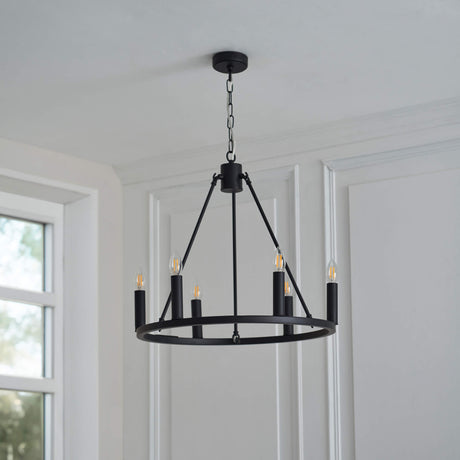 Pagazzi Parley 6 Light Black Ceiling Pendant