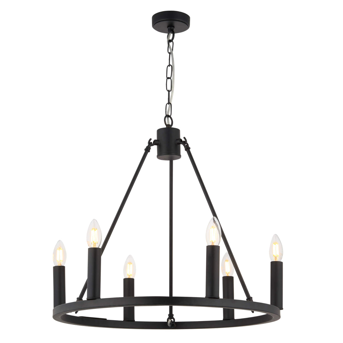 Pagazzi Parley 6 Light Black Ceiling Pendant