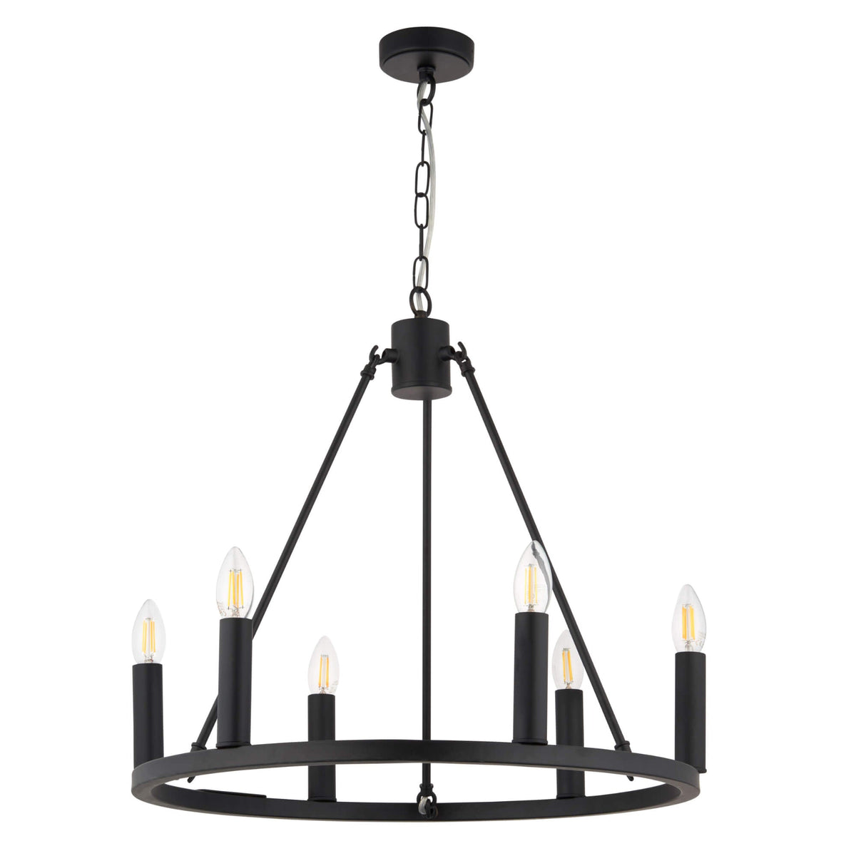 Pagazzi Parley 6 Light Black Ceiling Pendant