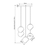 Pagazzi Branco Multi Light Ceiling Pendant