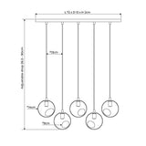 Pagazzi Branco Multi-Light Ceiling Pendant Bar