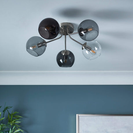Pagazzi Branco 5-Light Semi-Flush Ceiling Light