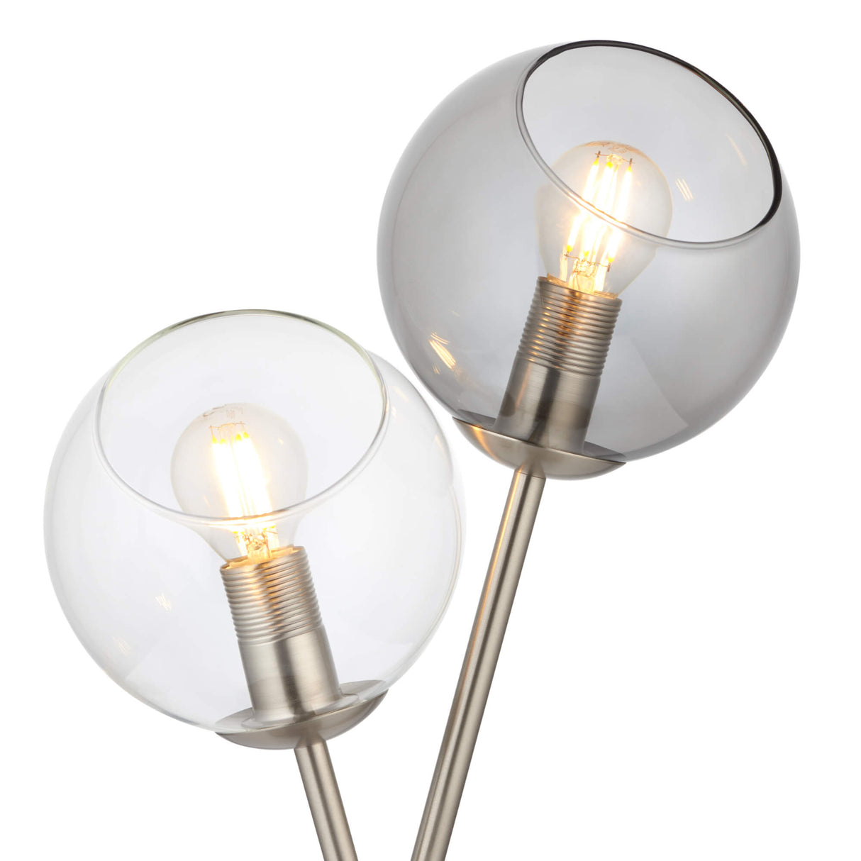 Pagazzi Branco 2-Light Chrome Smoked Glass Table Lamp