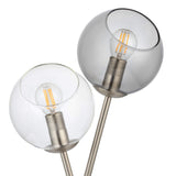 Pagazzi Branco 2-Light Chrome Smoked Glass Table Lamp