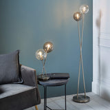Pagazzi Branco 2-Light Chrome Smoked Glass Table Lamp