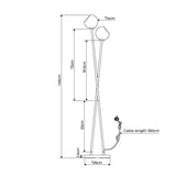 Pagazzi Branco Chrome & Glass Floor Lamp