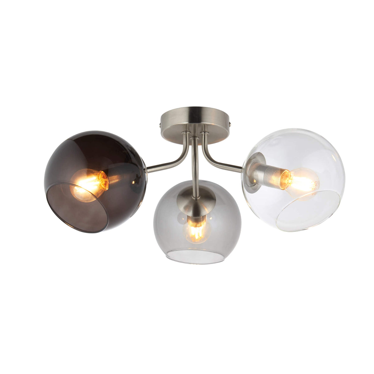 Pagazzi Branco 3 Light Semi Flush Ceiling Light