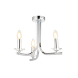 Pagazzi Morden 3 Light Polished Chrome Semi Flush Ceiling Light