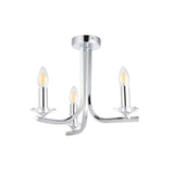 Pagazzi Morden 3 Light Polished Chrome Semi Flush Ceiling Light