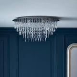 Pagazzi Winona Large Crystal Flush Ceiling Light