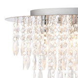 Pagazzi Winona Large Crystal Flush Ceiling Light