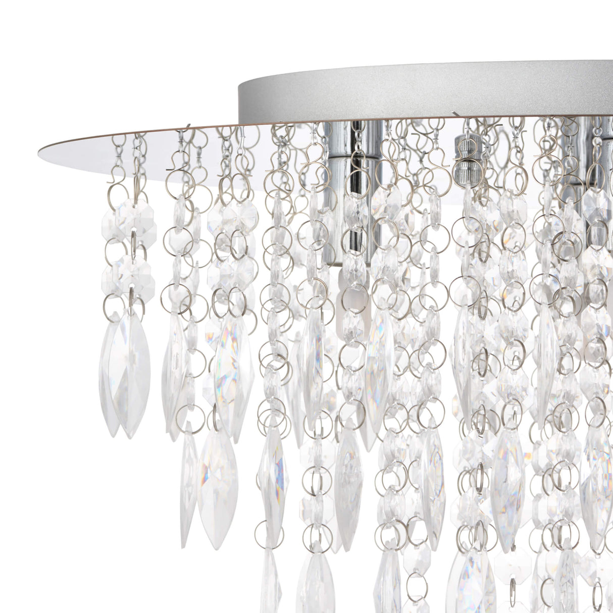 Pagazzi Winona Large Crystal Flush Ceiling Light
