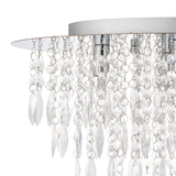 Pagazzi Winona Large Crystal Flush Ceiling Light