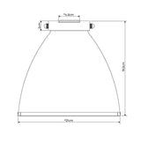 Pagazzi Brunswick Satin Nickel & Clear Glass Pendant Shade