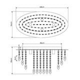 Pagazzi Winona Small Crystal Flush Ceiling Light