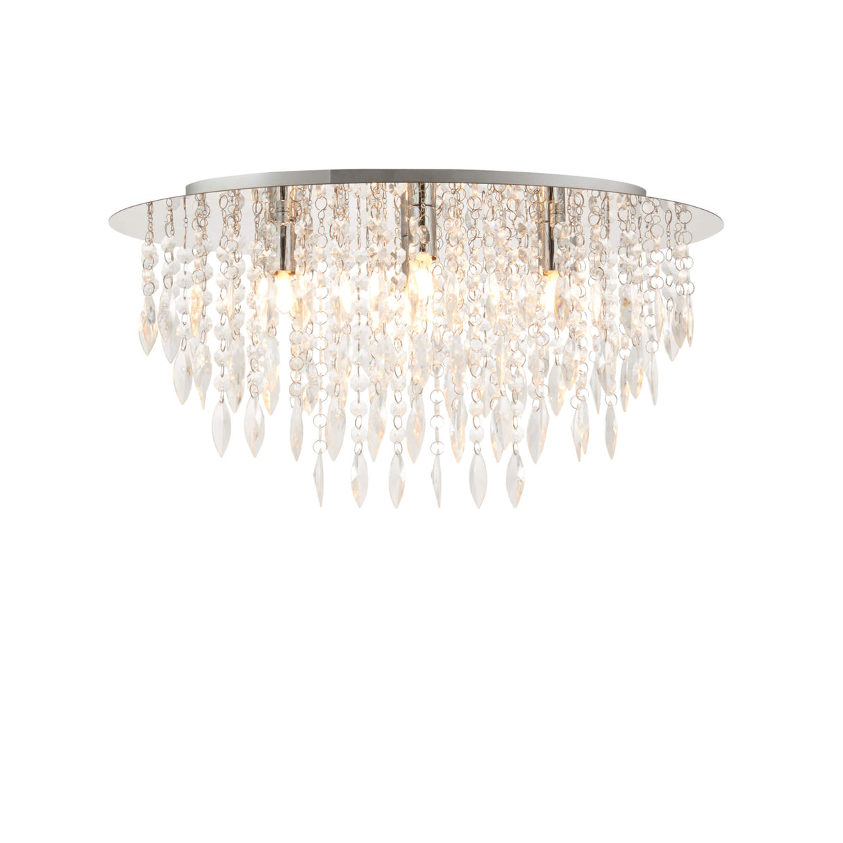Pagazzi Winona Small Crystal Flush Ceiling Light