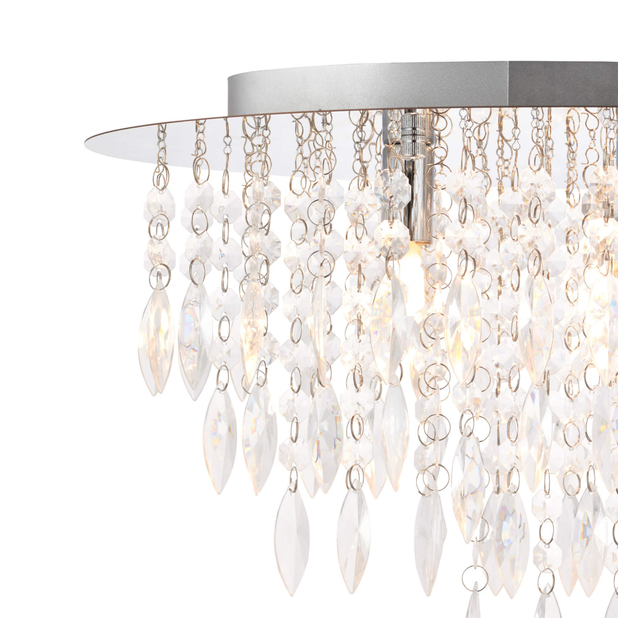 Pagazzi Winona Small Crystal Flush Ceiling Light