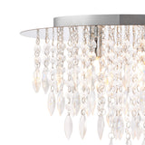 Pagazzi Winona Small Crystal Flush Ceiling Light