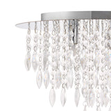 Pagazzi Winona Small Crystal Flush Ceiling Light