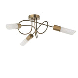 Pagazzi Patras Antique Brass 3 Light Semi Flush Ceiling Light