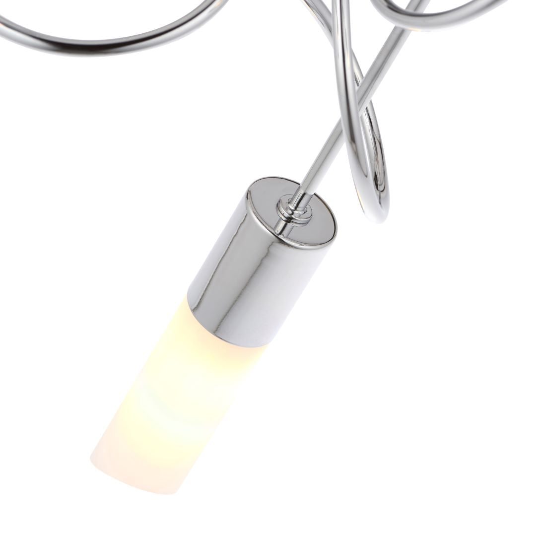 Pagazzi Patras Chrome 3 Light Semi Flush Ceiling Light
