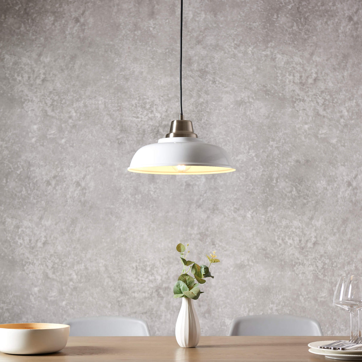 Pagazzi Bakewell White Pendant Ceiling Light