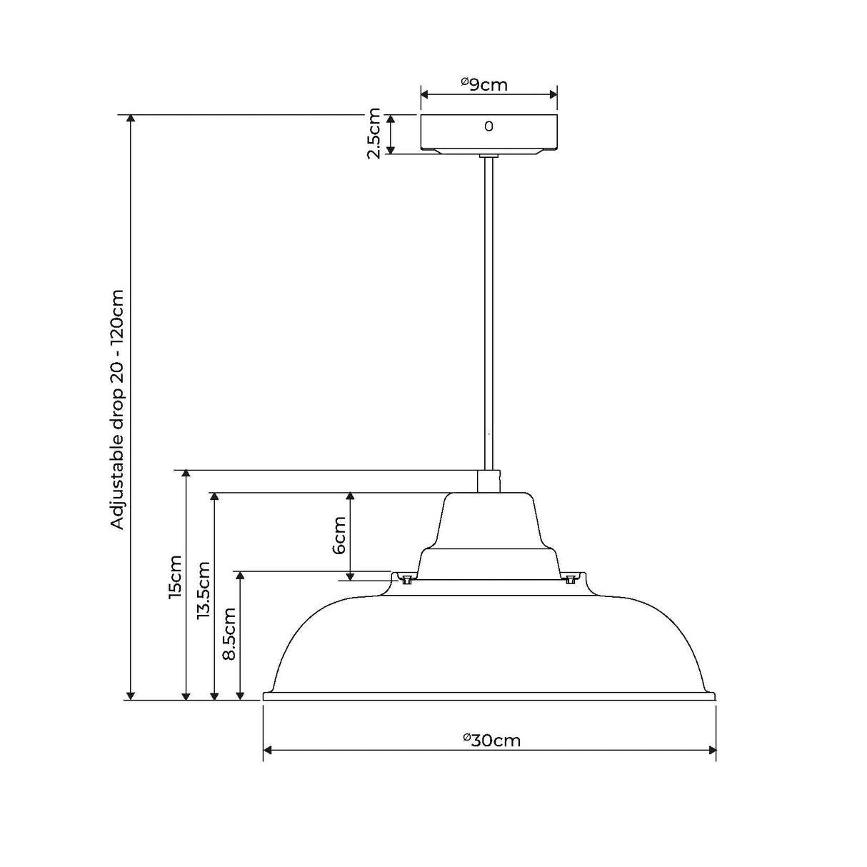 Pagazzi Bakewell Grey Pendant
