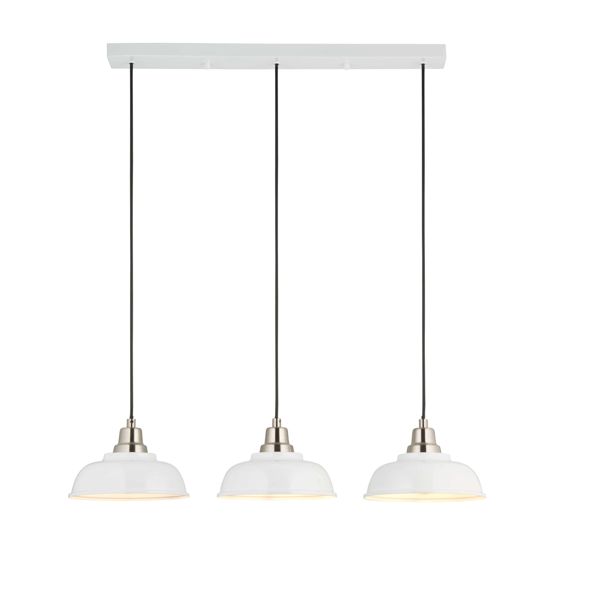 Pagazzi Bakewell 3 Light White Ceiling Pendant Bar