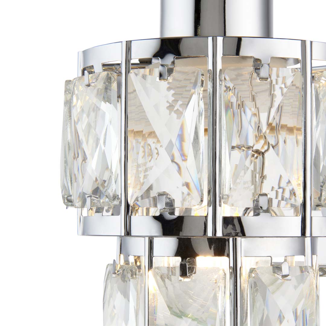 Pagazzi Darla Small Chrome Ceiling Light Pendant
