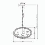 Pagazzi Midnight 3 Light Matte Black Pendant Ceiling Light