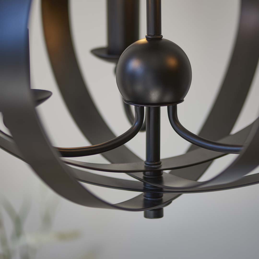 Pagazzi Midnight 3 Light Matte Black Pendant Ceiling Light