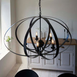 Pagazzi Midnight 5 Light Matte Black Pendant Ceiling Light
