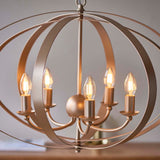 Pagazzi Midnight 5 Light Satin Gold Ceiling Light Pendant