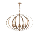 Pagazzi Midnight 5 Light Satin Gold Ceiling Light Pendant