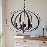 Pagazzi Midnight 5 Light Matte Black Pendant Ceiling Light - Large