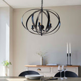 Pagazzi Midnight 5 Light Matte Black Pendant Ceiling Light - Large